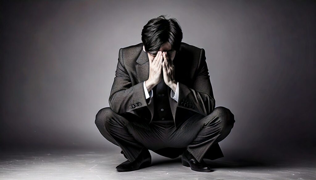悩むビジネスマン